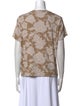 Leset Floral Print Crew Neck T-Shirt
