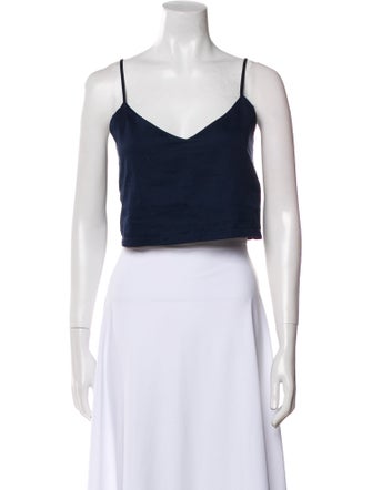 Leset V-Neck Sleeveless Crop Top