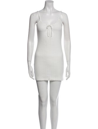 Leset Scoop Neck Mini Dress