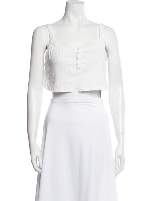 Leset Square Neckline Sleeveless Crop Top