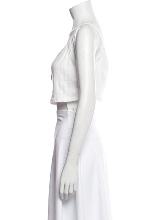 Leset Square Neckline Sleeveless Crop Top