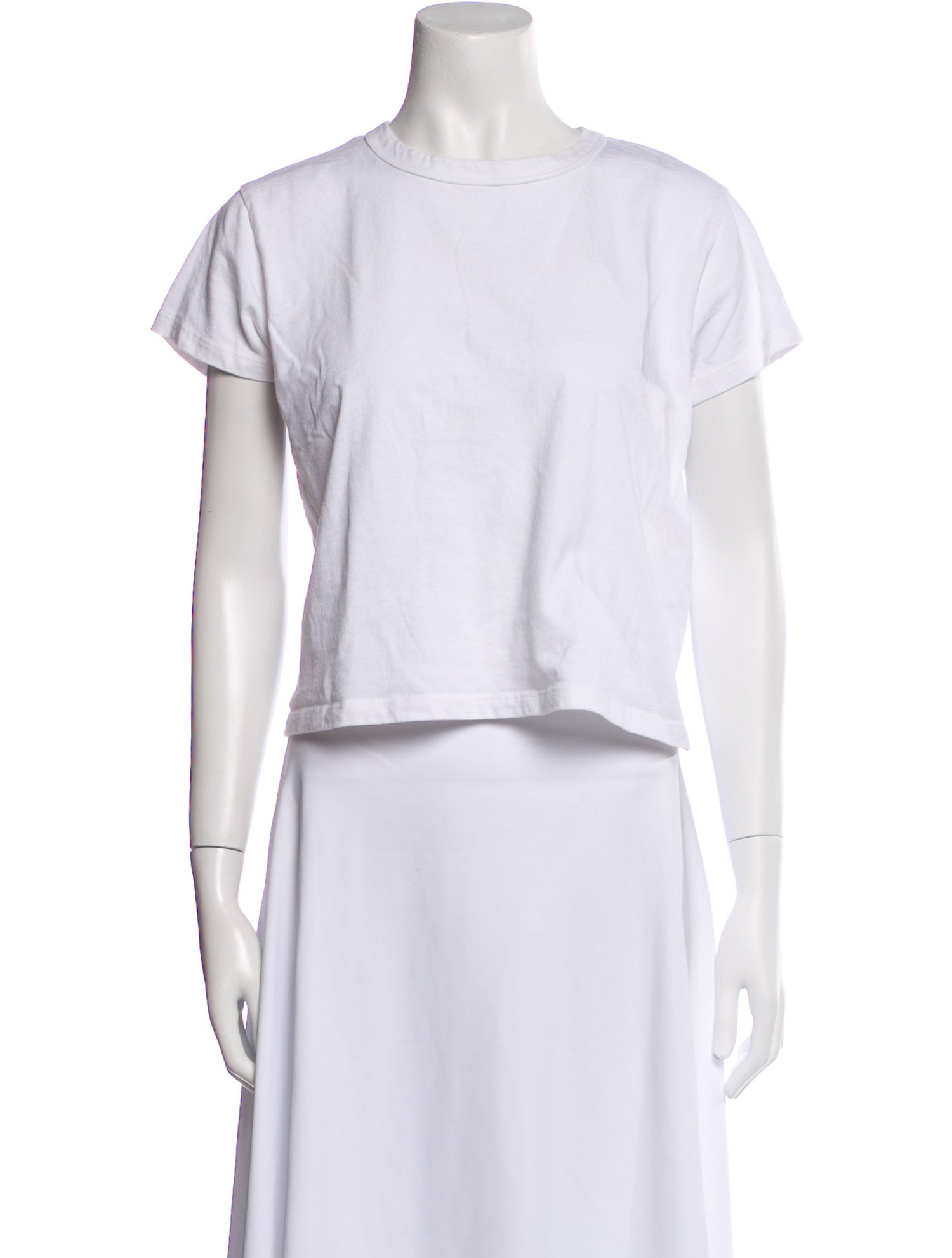 Leset Crew Neck Short Sleeve Crop Top