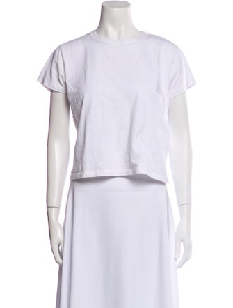 Leset Crew Neck Short Sleeve Crop Top