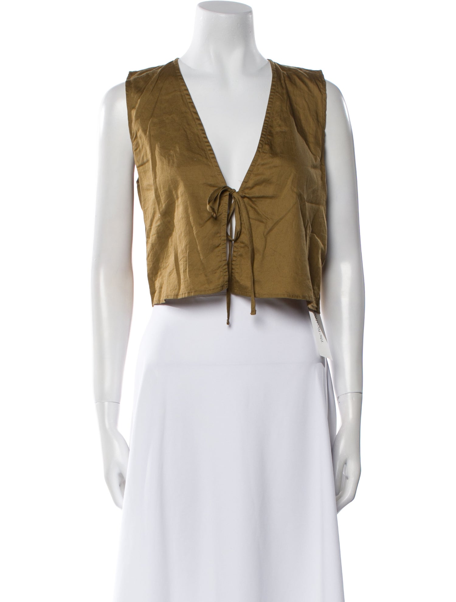 Leset V-Neck Sleeveless Crop Top