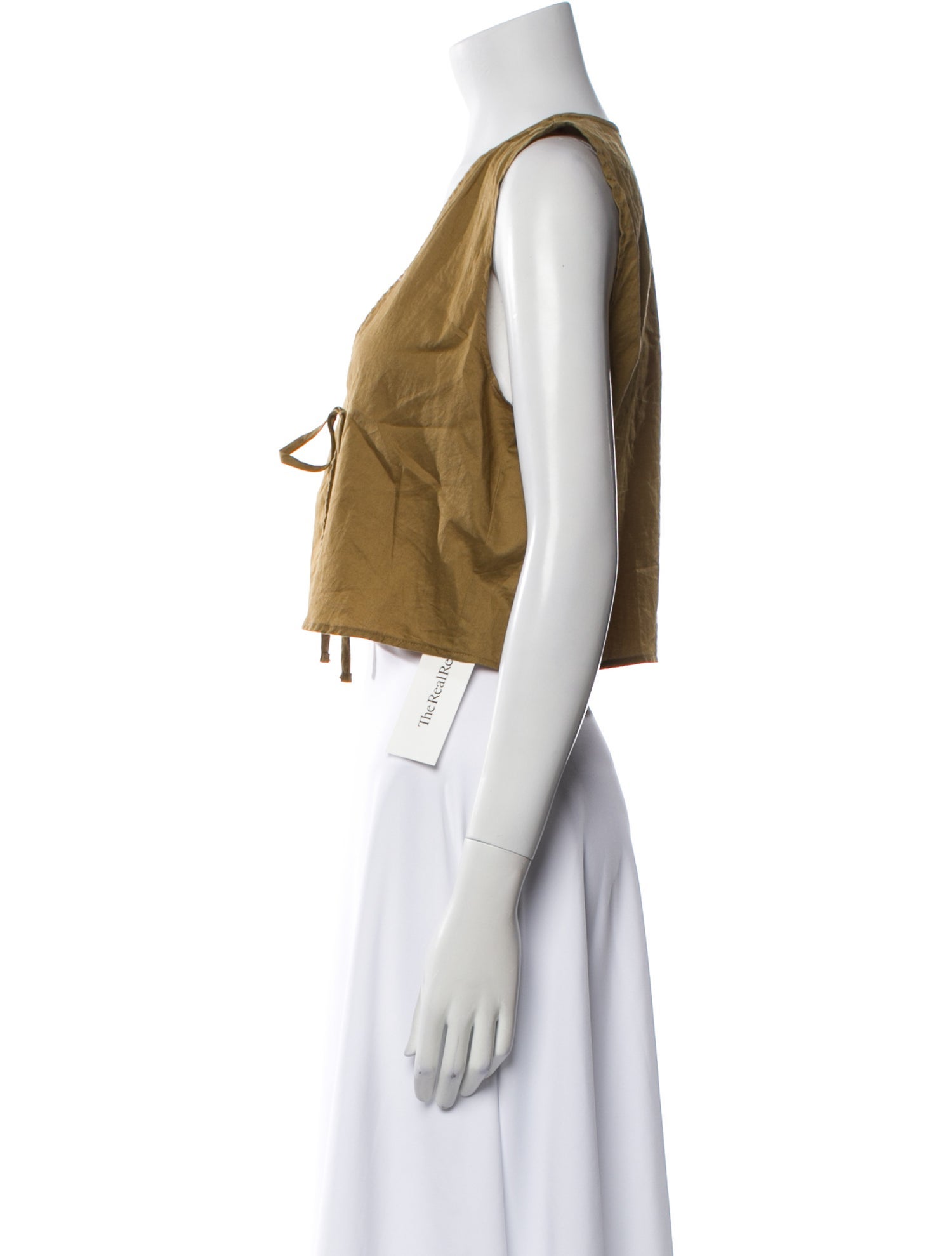 Leset V-Neck Sleeveless Crop Top