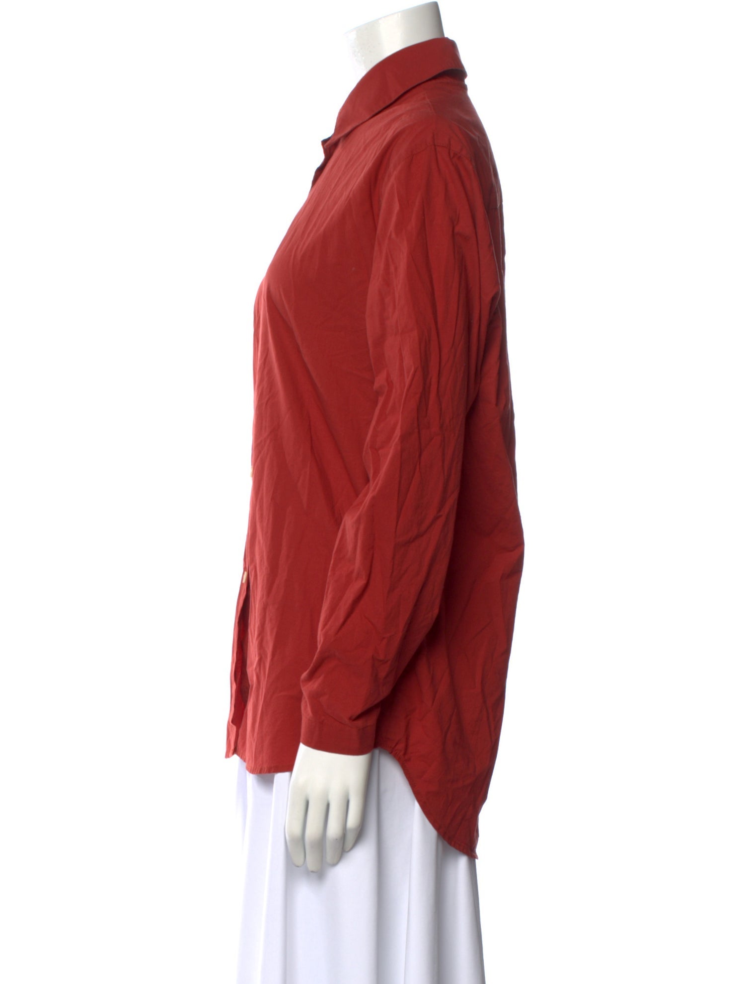 Leset Long Sleeve Button-Up Top