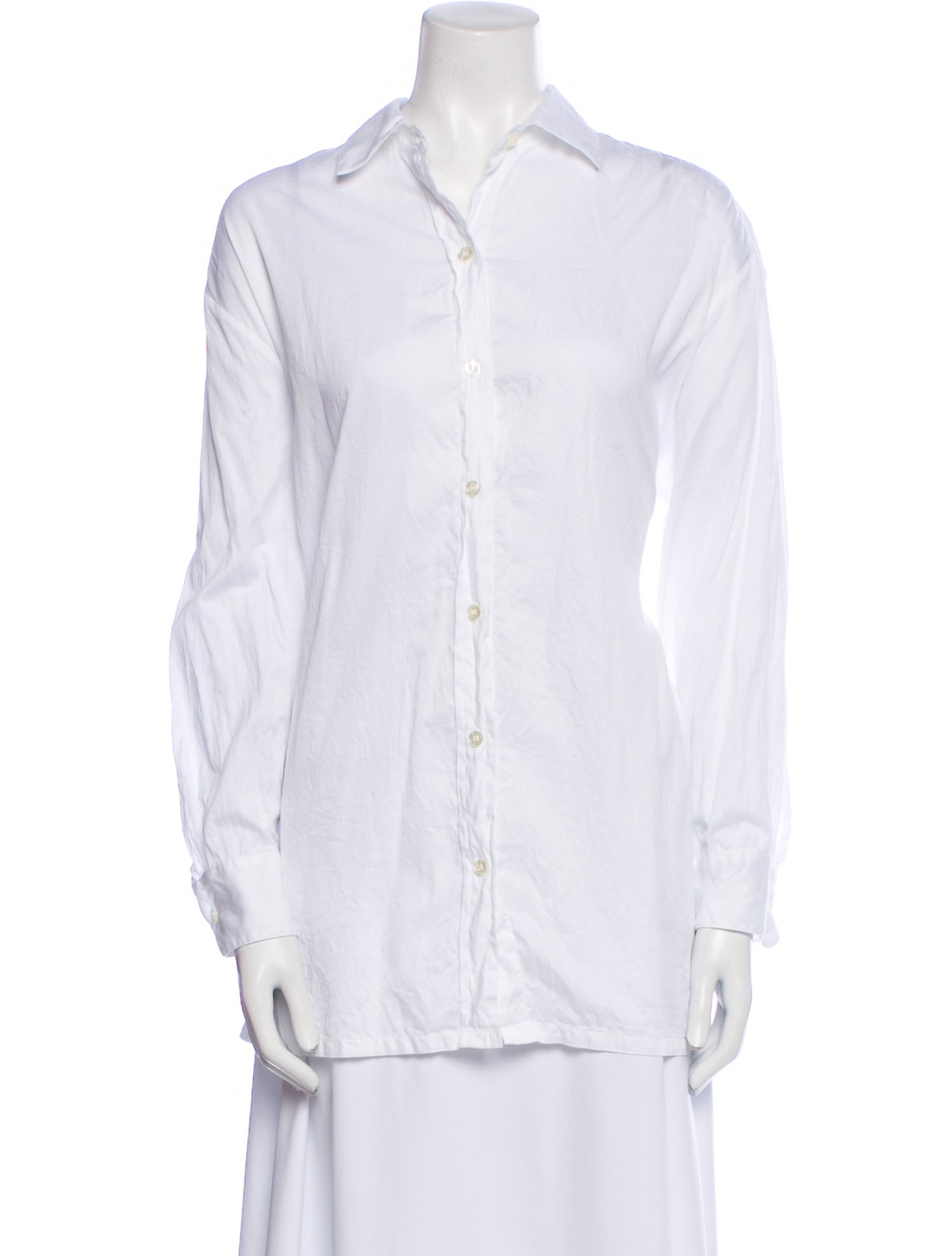Leset Long Sleeve Button-Up Top