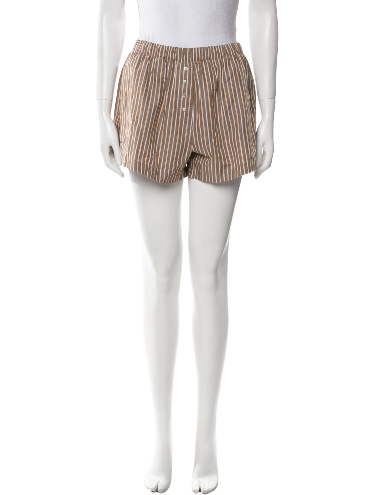 Leset Striped Mini Shorts