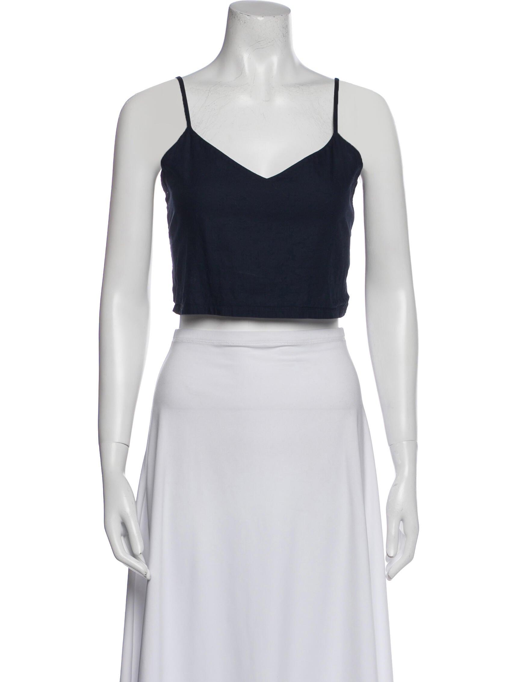 Leset V-Neck Sleeveless Crop Top