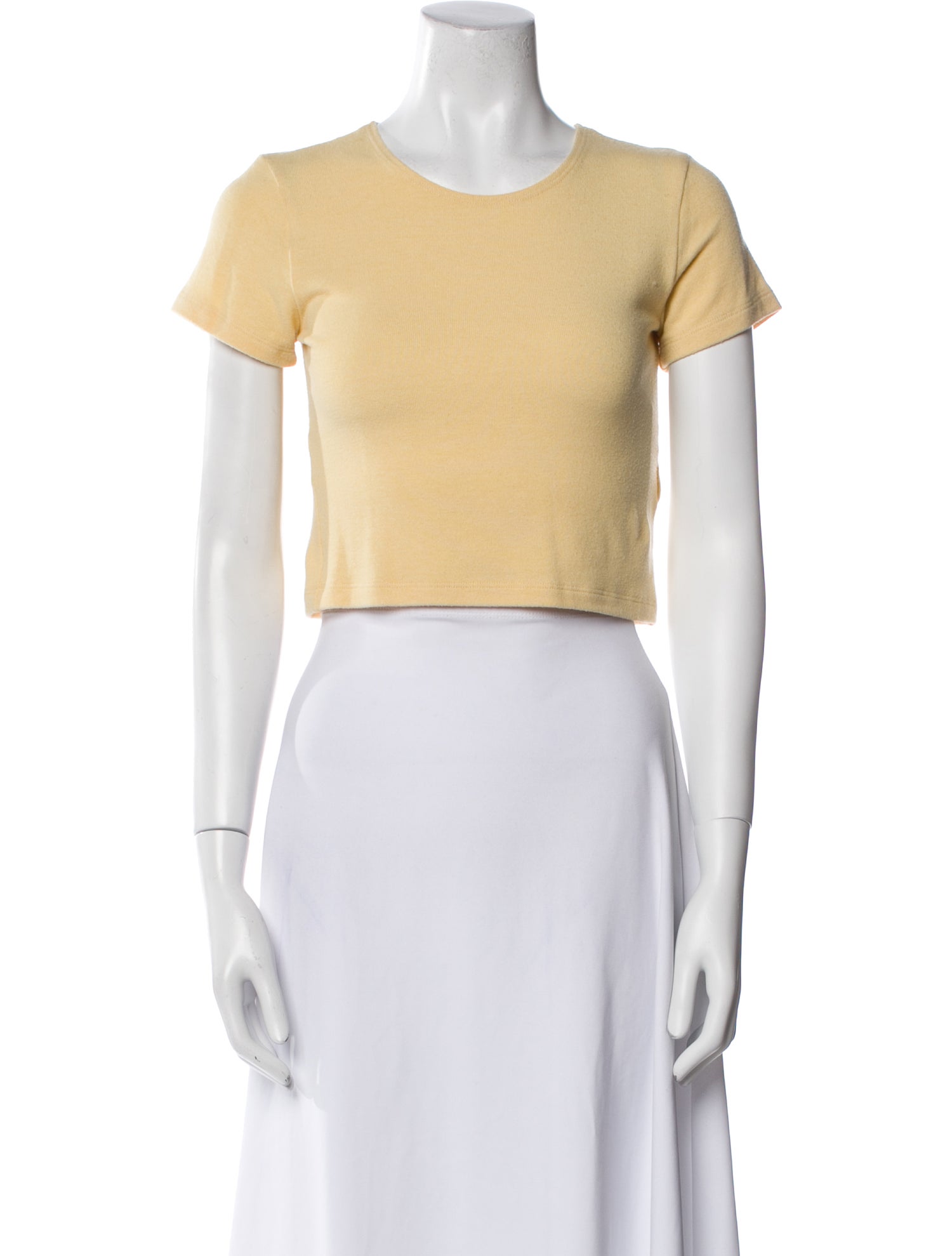 Leset Scoop Neck Short Sleeve Crop Top