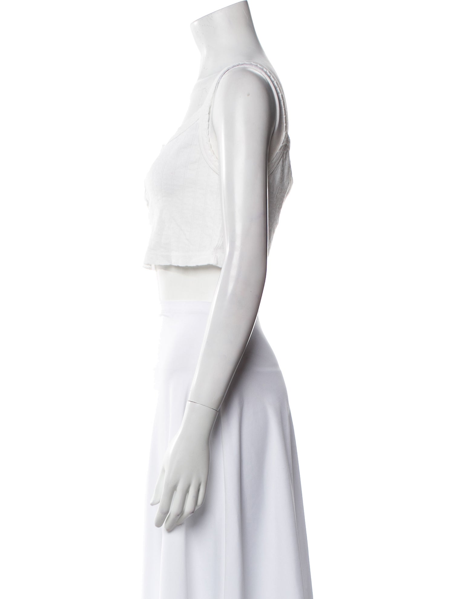 Leset Square Neckline Sleeveless Crop Top