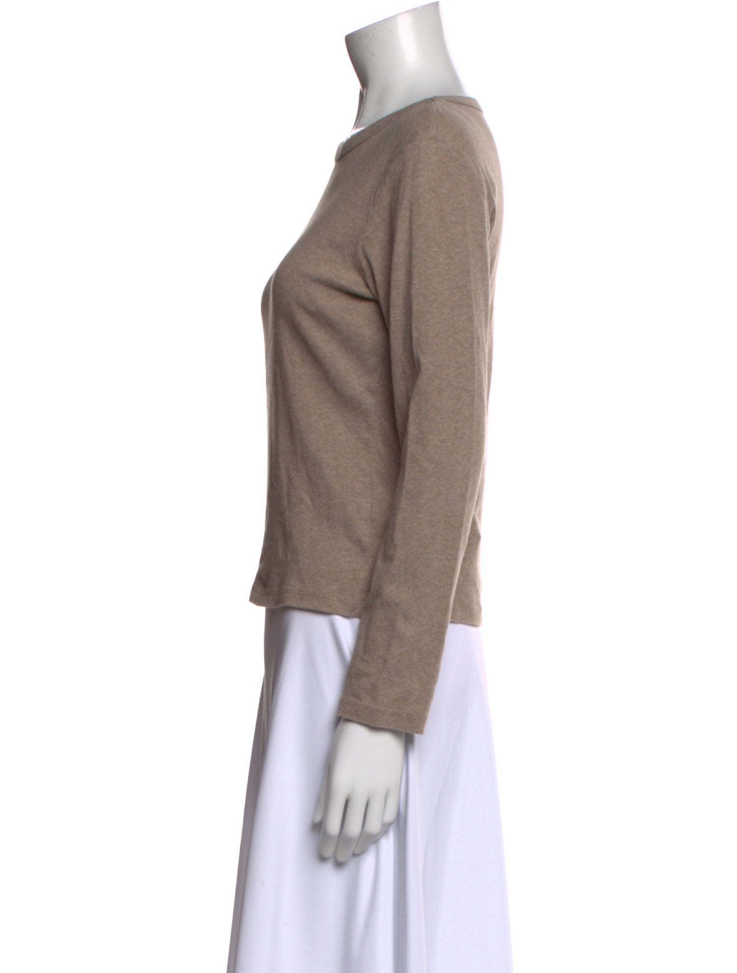 Leset Bateau Neckline Long Sleeve Top