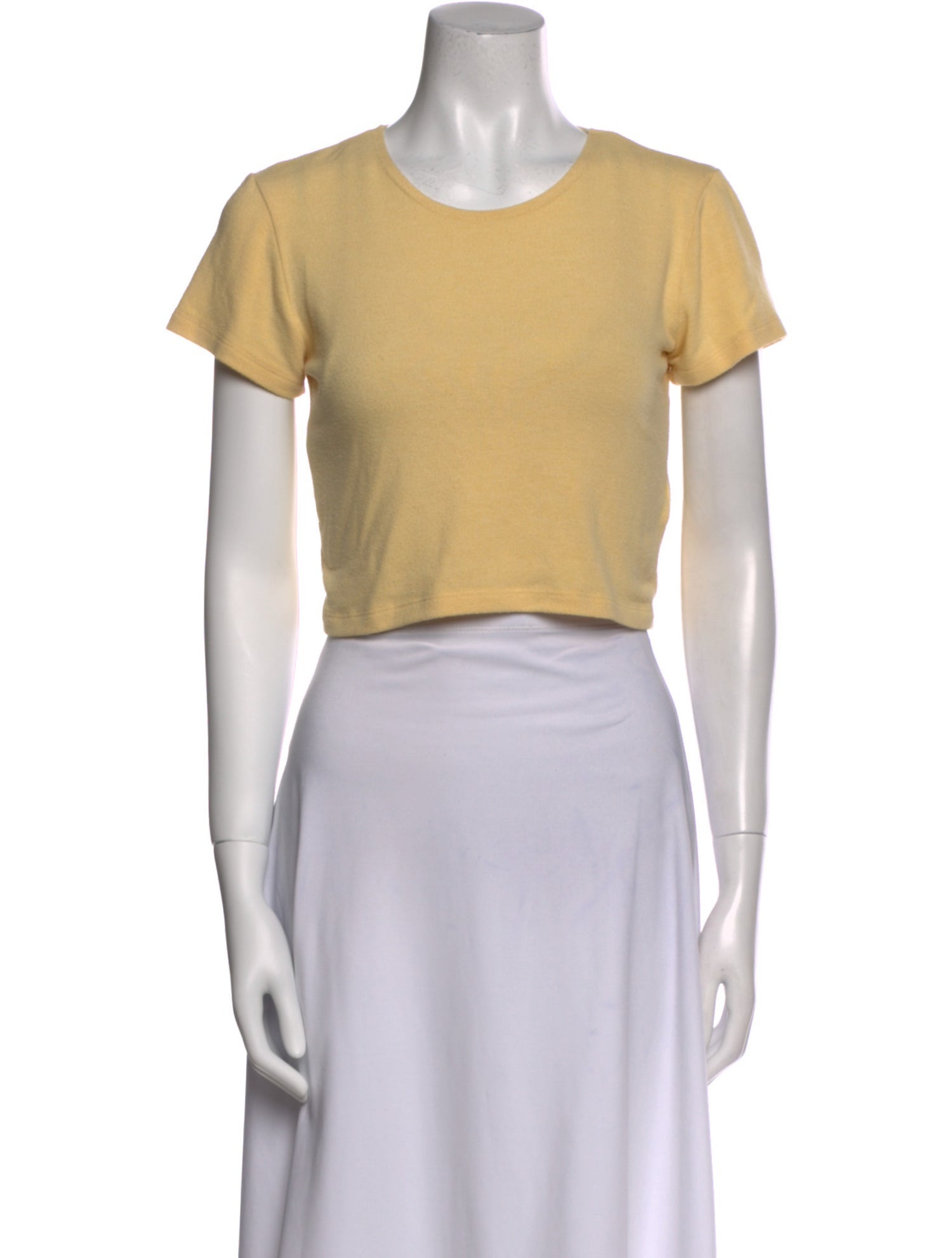 Leset Crew Neck Short Sleeve Crop Top