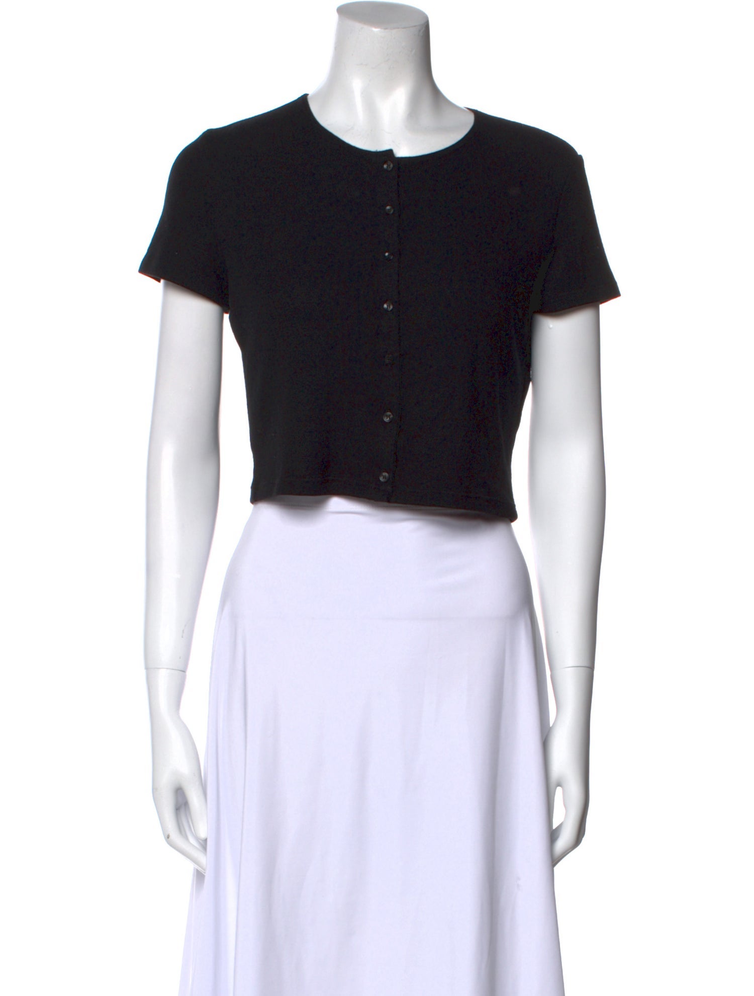 Leset Crew Neck Short Sleeve Crop Top