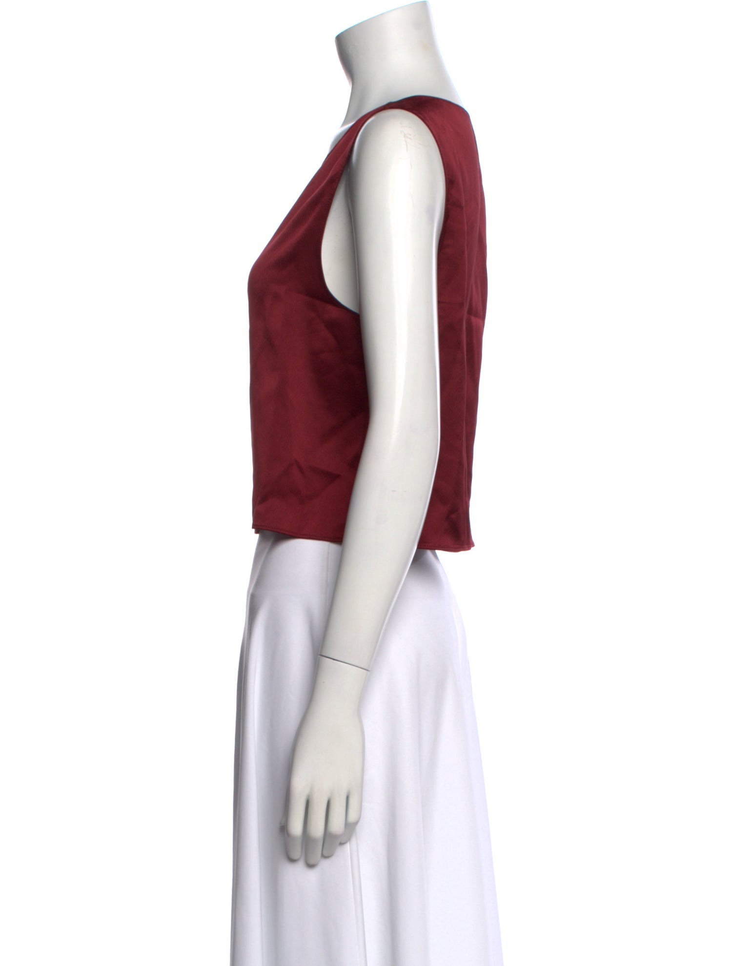 Leset Scoop Neck Sleeveless Crop Top