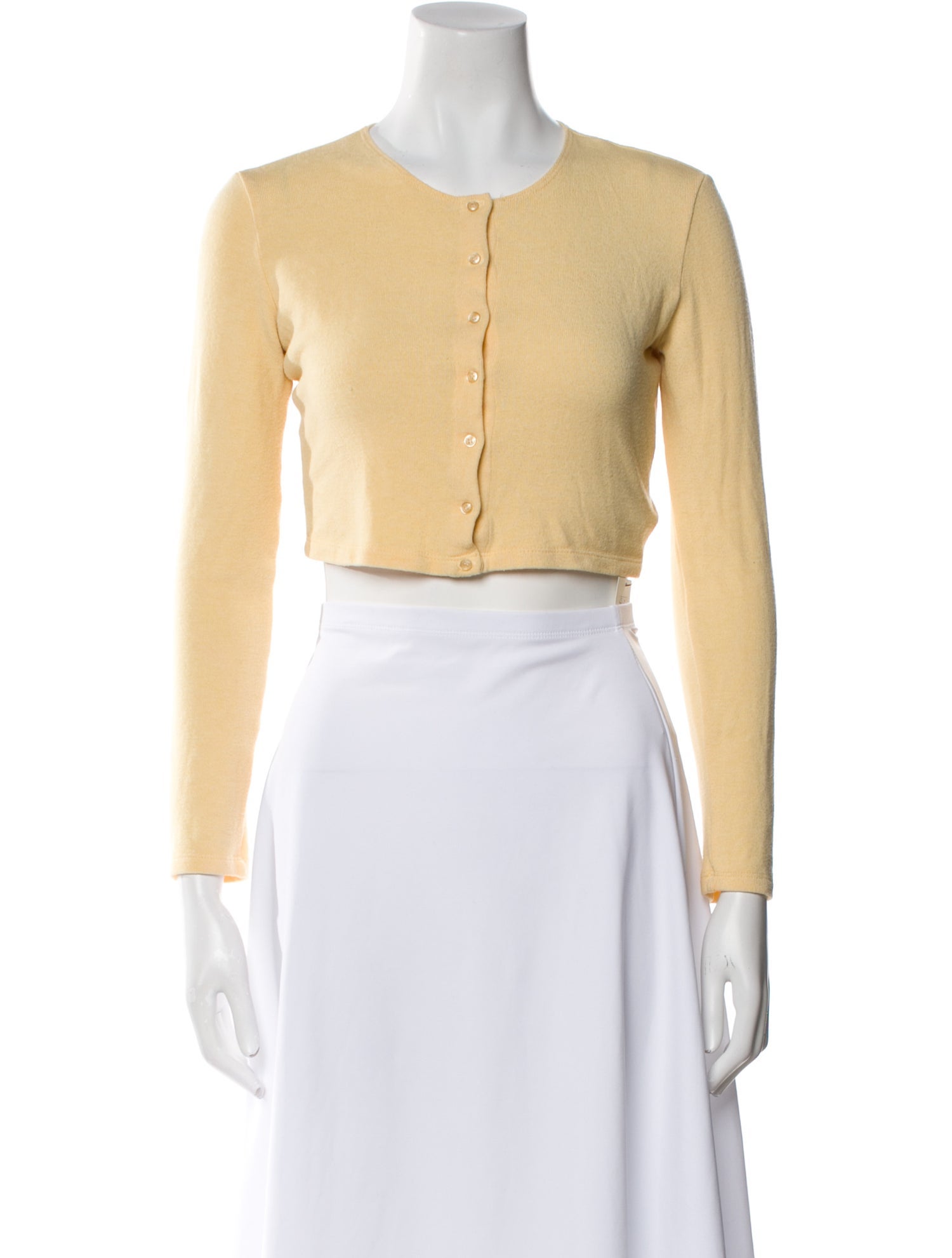 Leset Scoop Neck Long Sleeve Crop Top