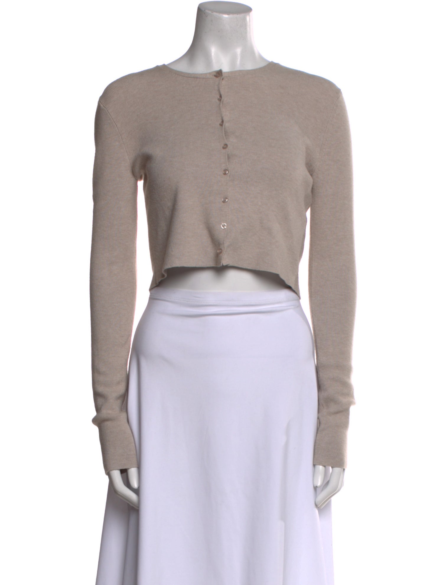 Leset Crew Neck Long Sleeve Crop Top