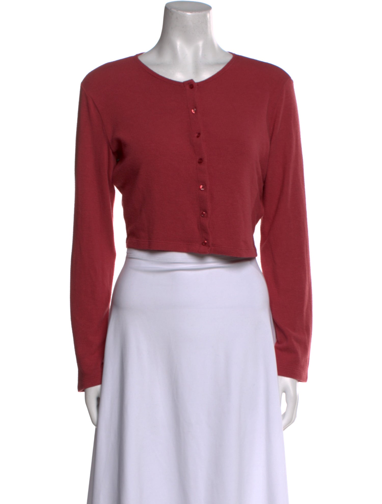 Leset Scoop Neck Long Sleeve Crop Top