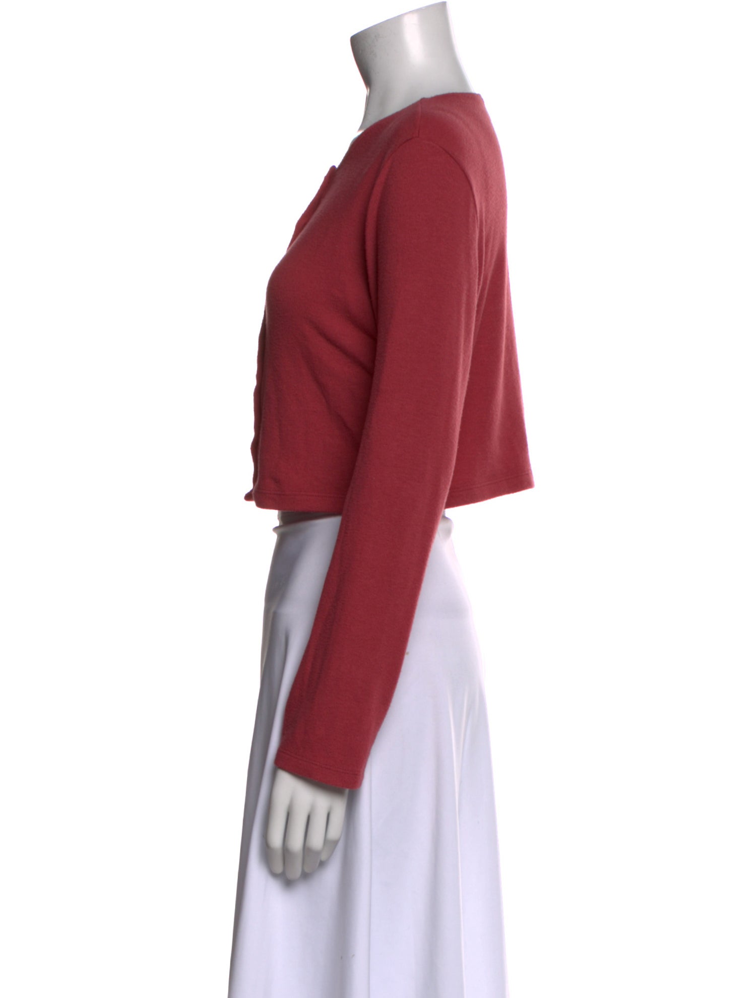 Leset Scoop Neck Long Sleeve Crop Top