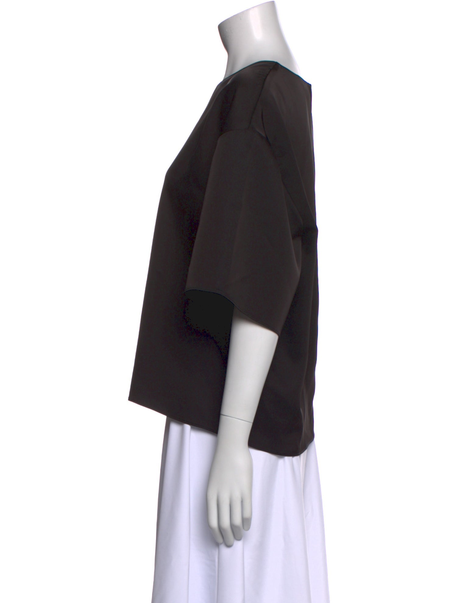 Leset Bateau Neckline Short Sleeve Blouse w/ Tags