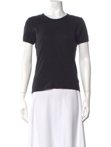 Pre-owned Leset Crew Neck Short Sleeve T-shirt In Black