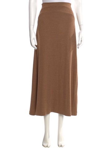Pre-owned Leset Midi Length Skirt In Brown