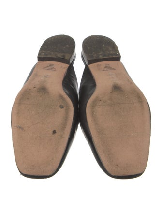 Lewit Leather Ruffle Embellishment Mules