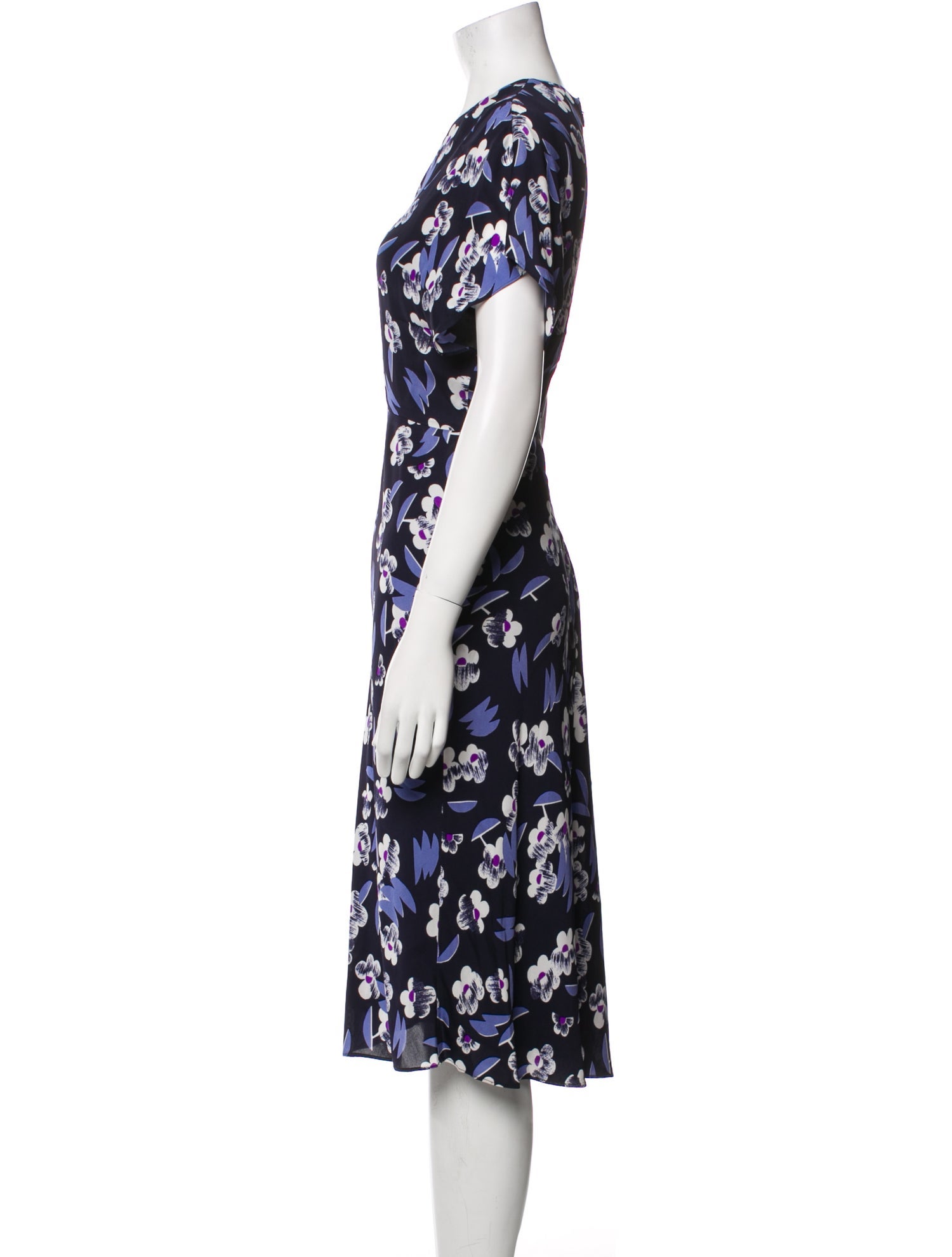 Lewit Floral Print Midi Length Dress