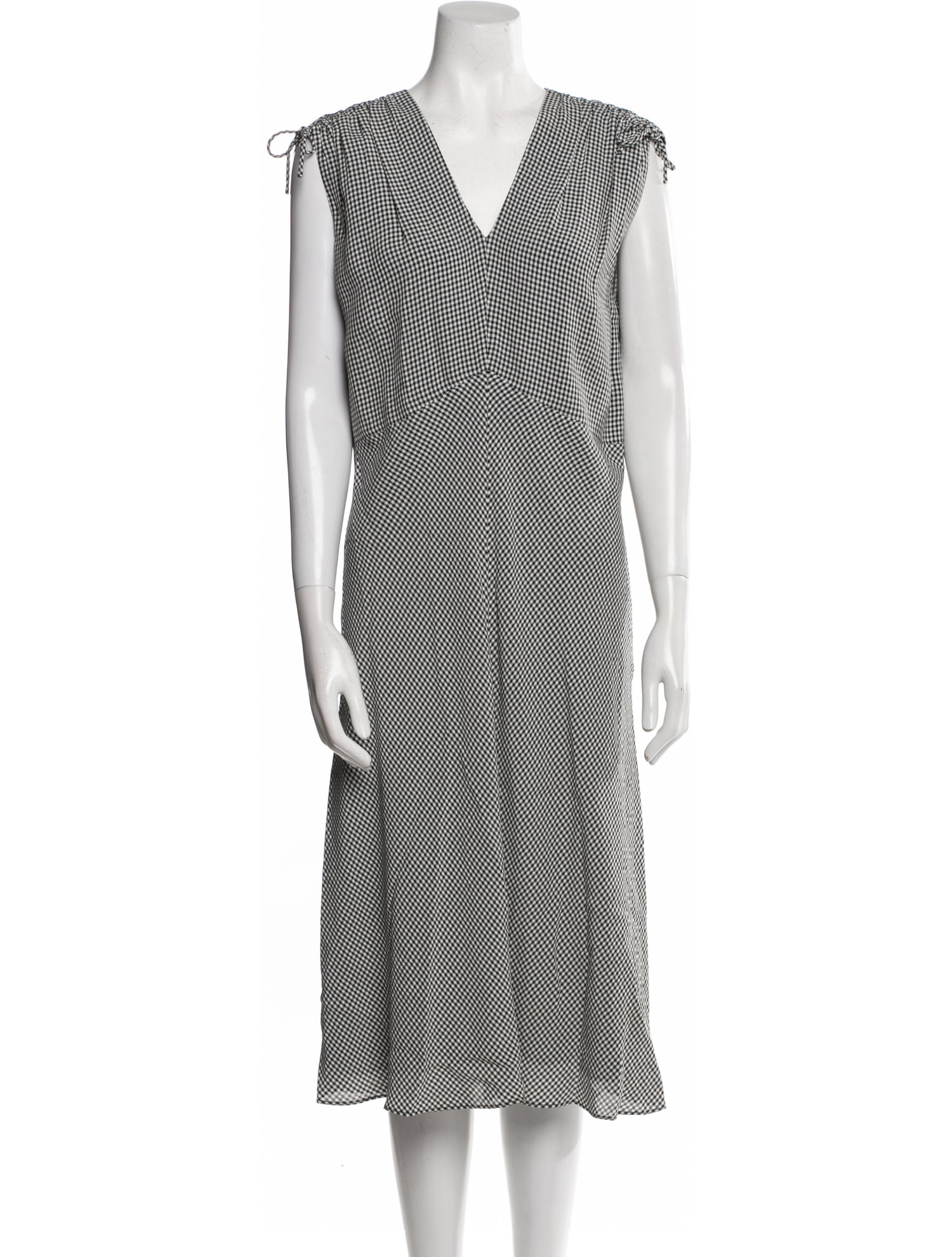 Lewit Plaid Print Midi Length Dress w/ Tags