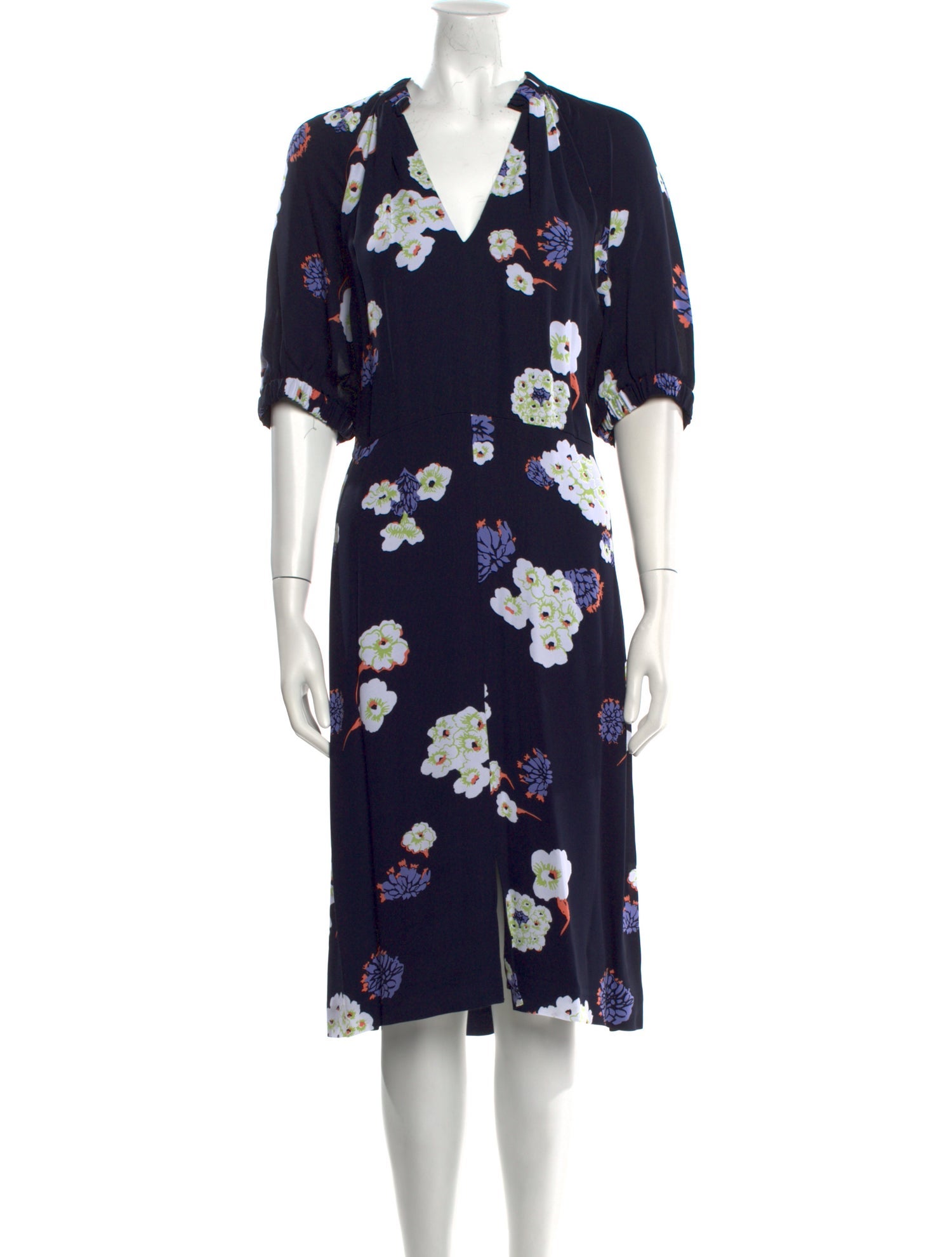 Lewit Floral Print Midi Length Dress