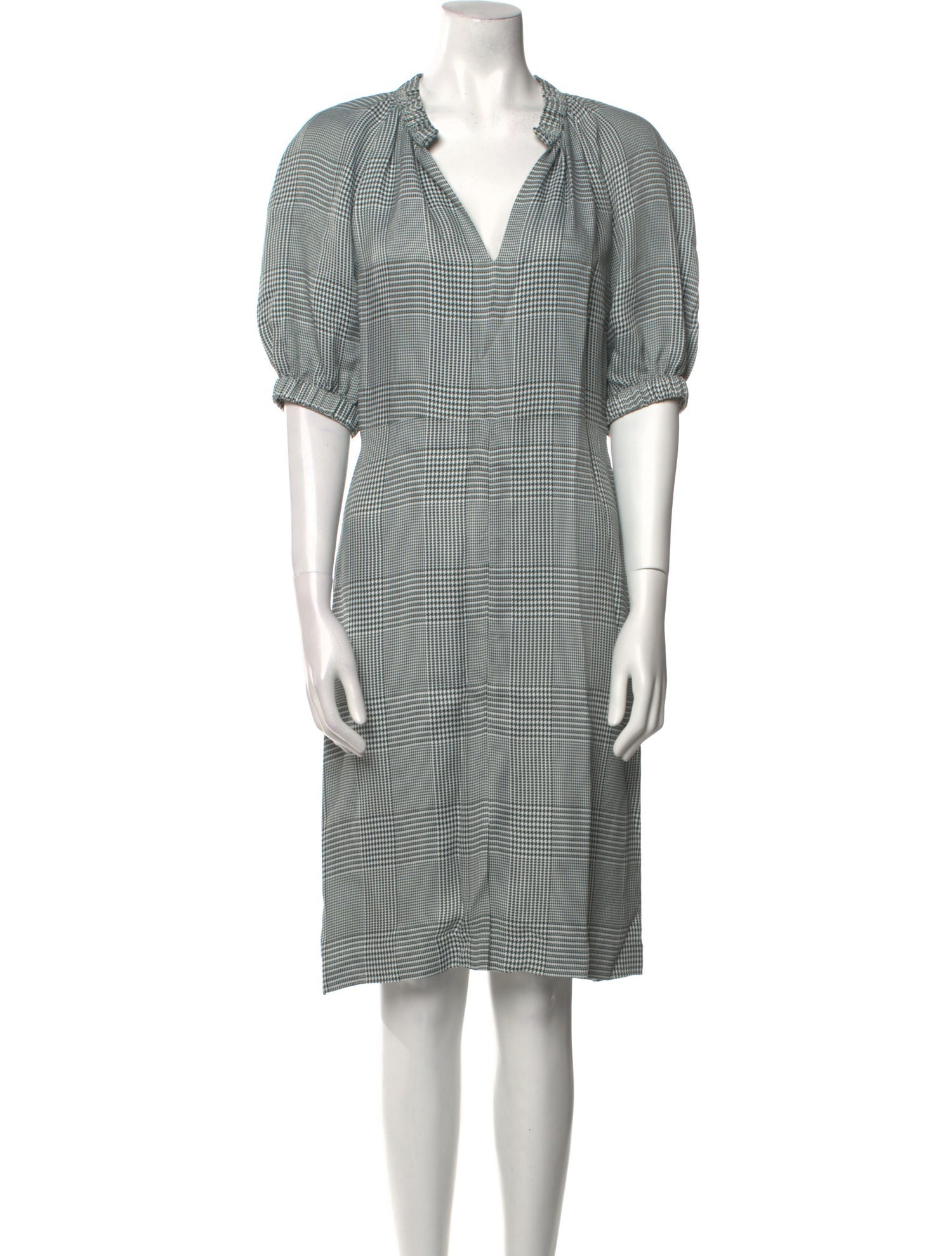 Lewit Plaid Print Knee-Length Dress