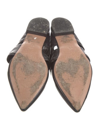 Lewit Leather Bow Accents Mules
