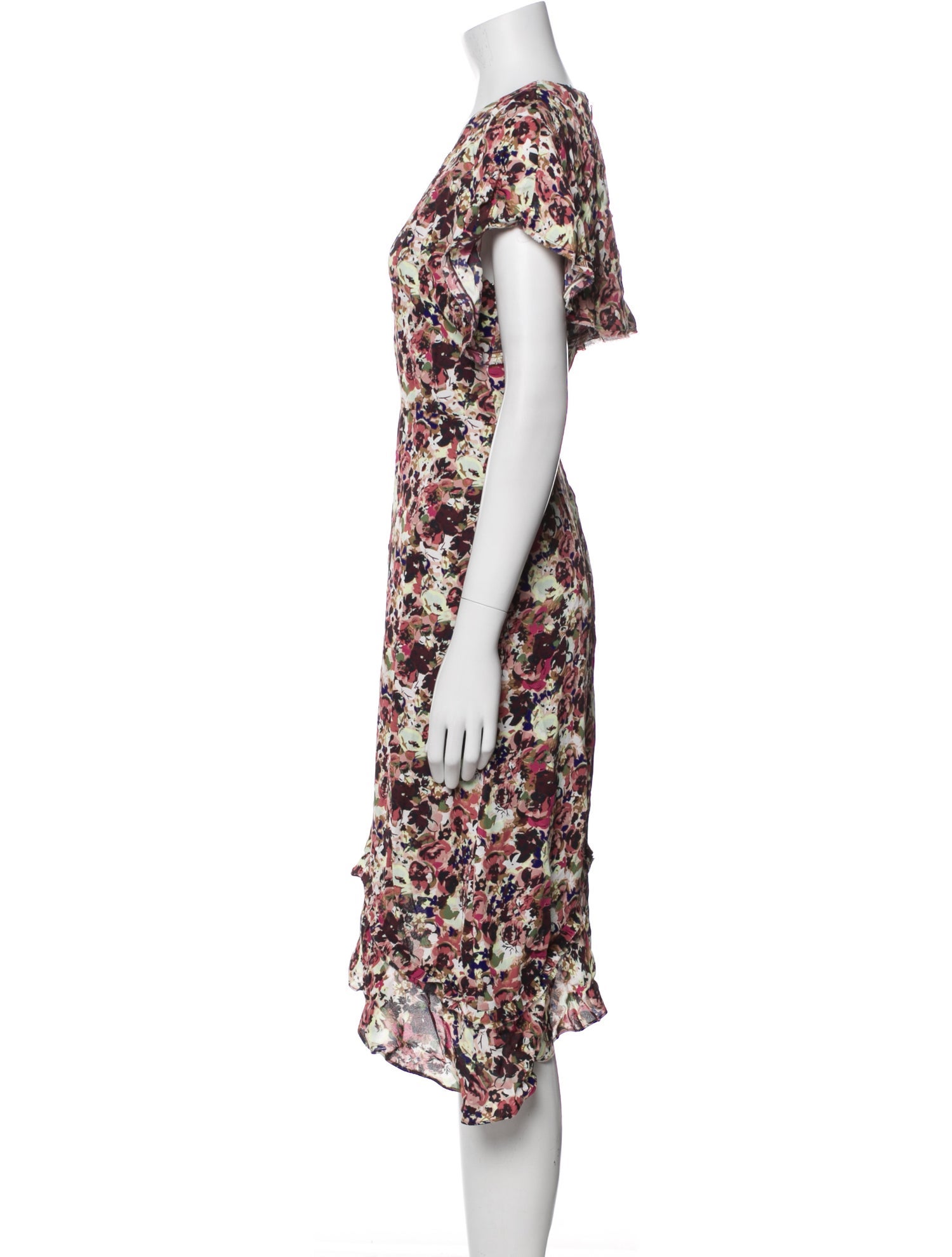 Lewit Floral Print Midi Length Dress w/ Tags