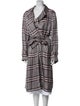 Lewit Plaid Print Trench Coat