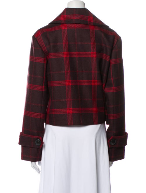 Lewit Wool Plaid Print Blazer