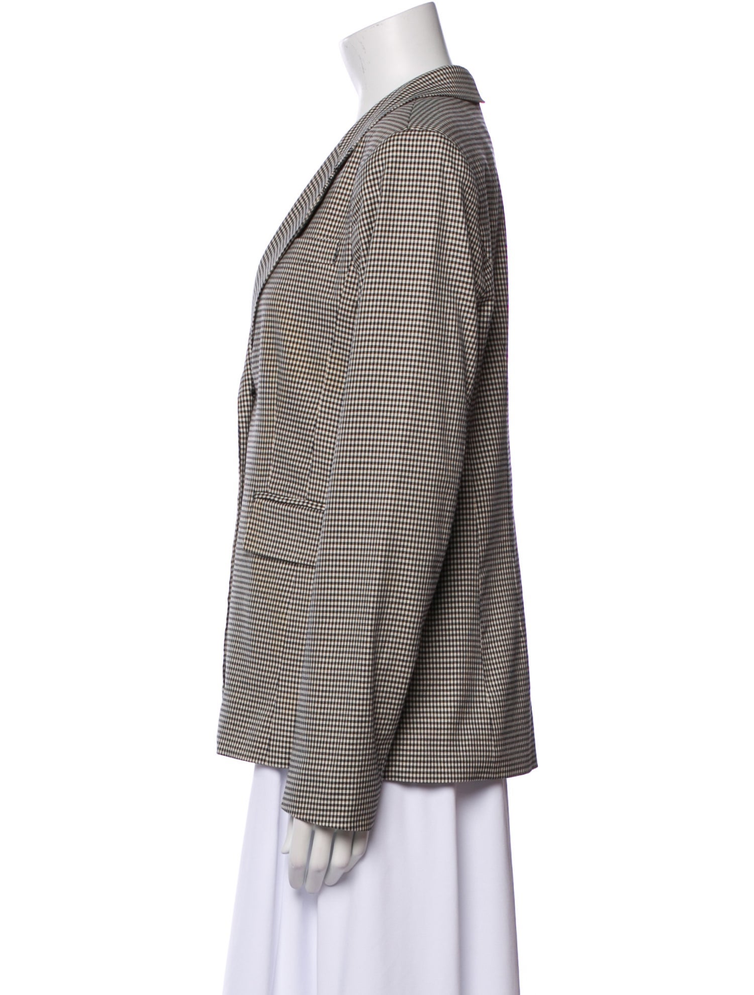 Lewit Plaid Print Blazer