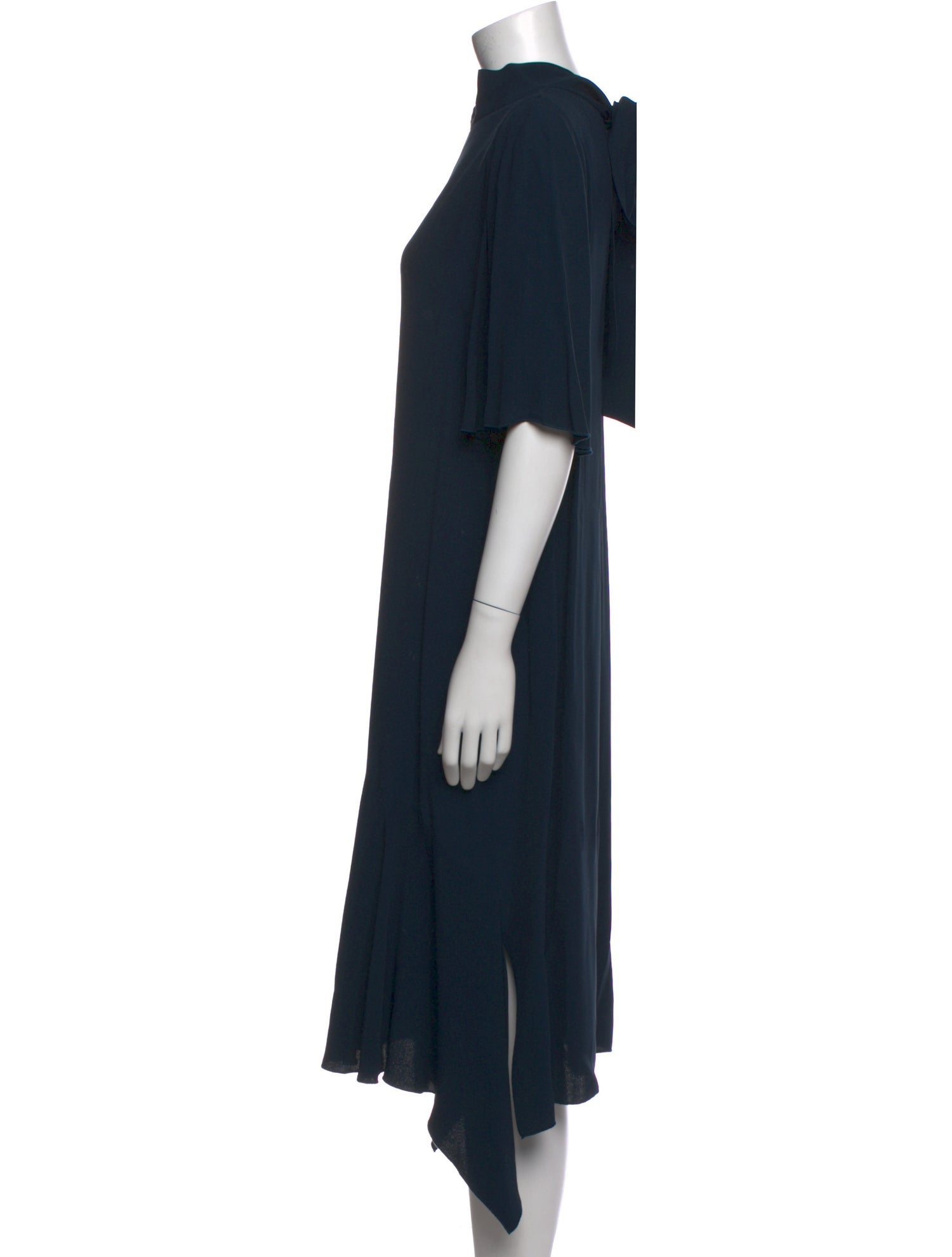 Lewit Mock Neck Midi Length Dress