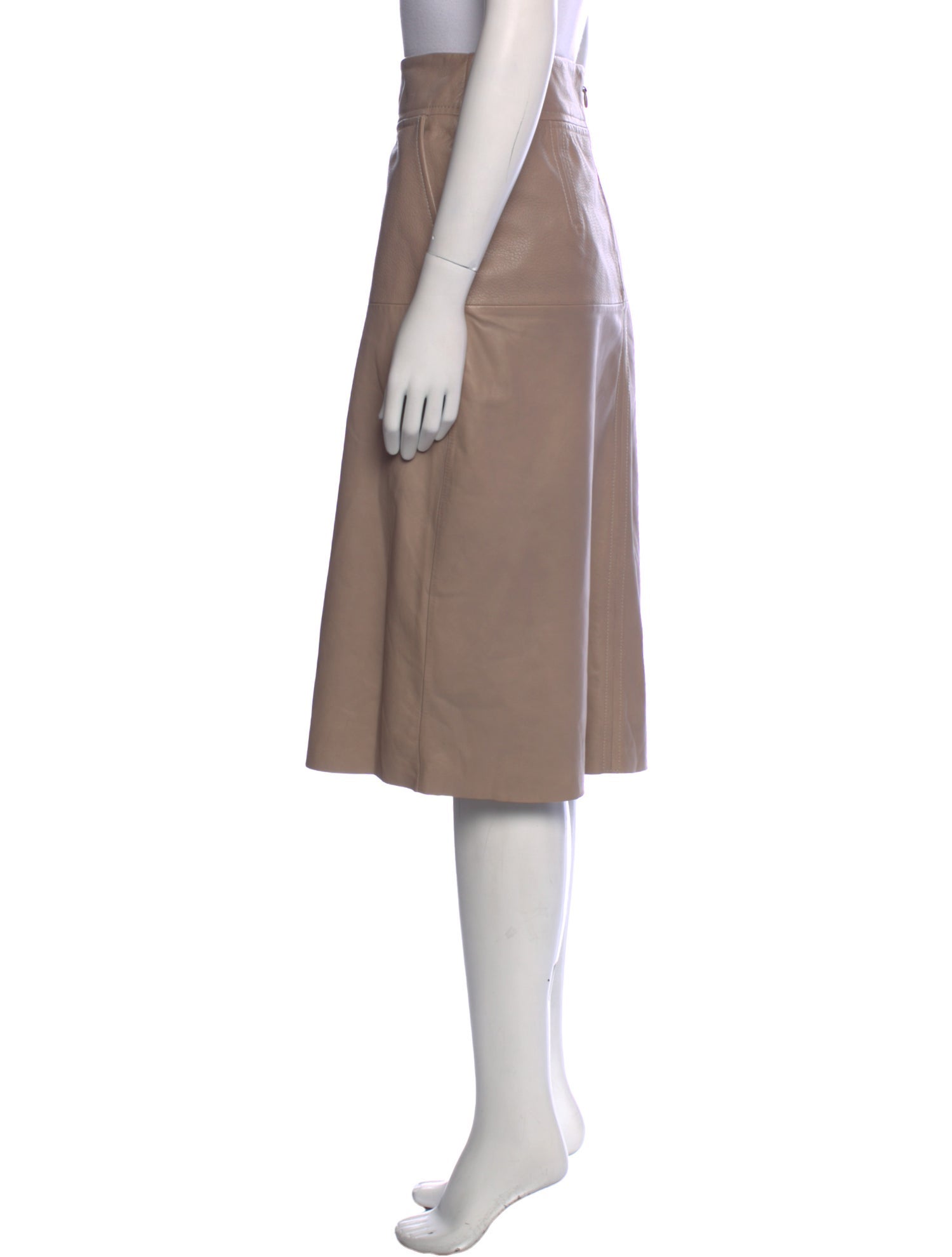 LTH JKT Leather Knee-Length Skirt