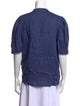 Lanthropy Linen Crew Neck Button-Up Top