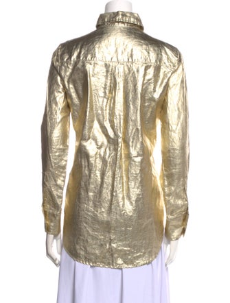 Lanthropy Linen Long Sleeve Button-Up Top