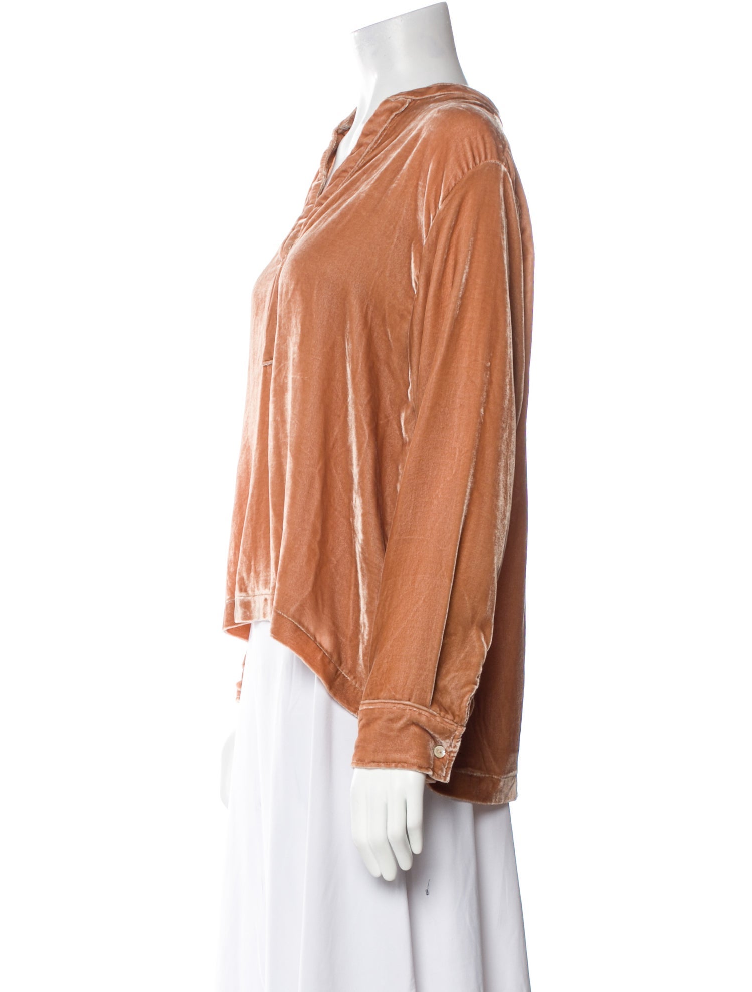 Lanthropy V-Neck Long Sleeve Blouse