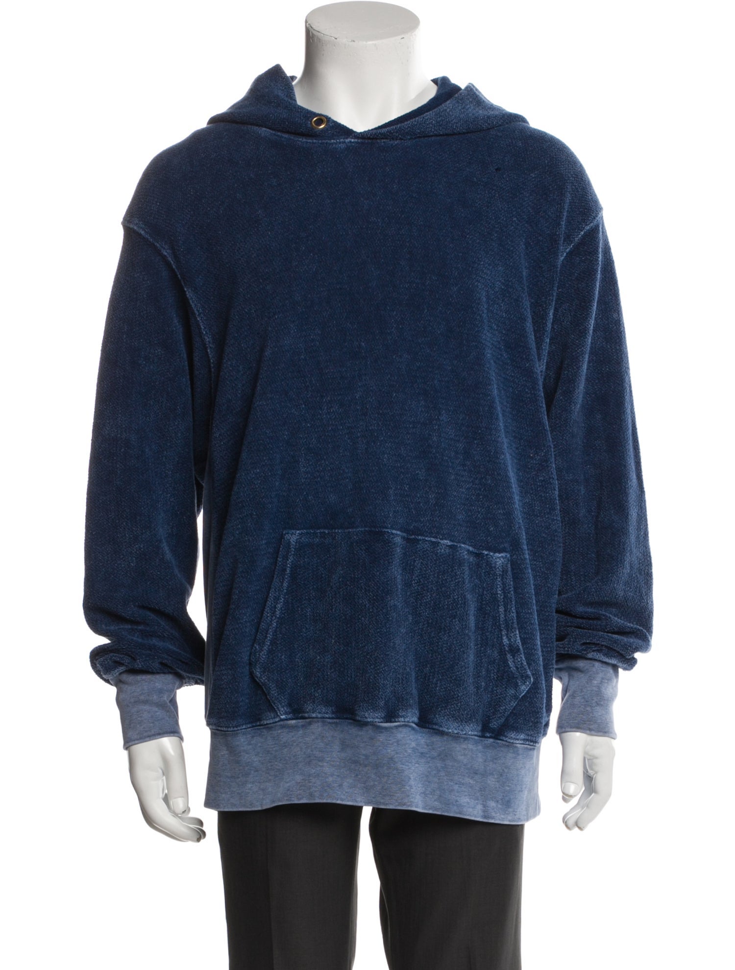 Les Tien Colorblock Pattern Crew Neck Hoodie