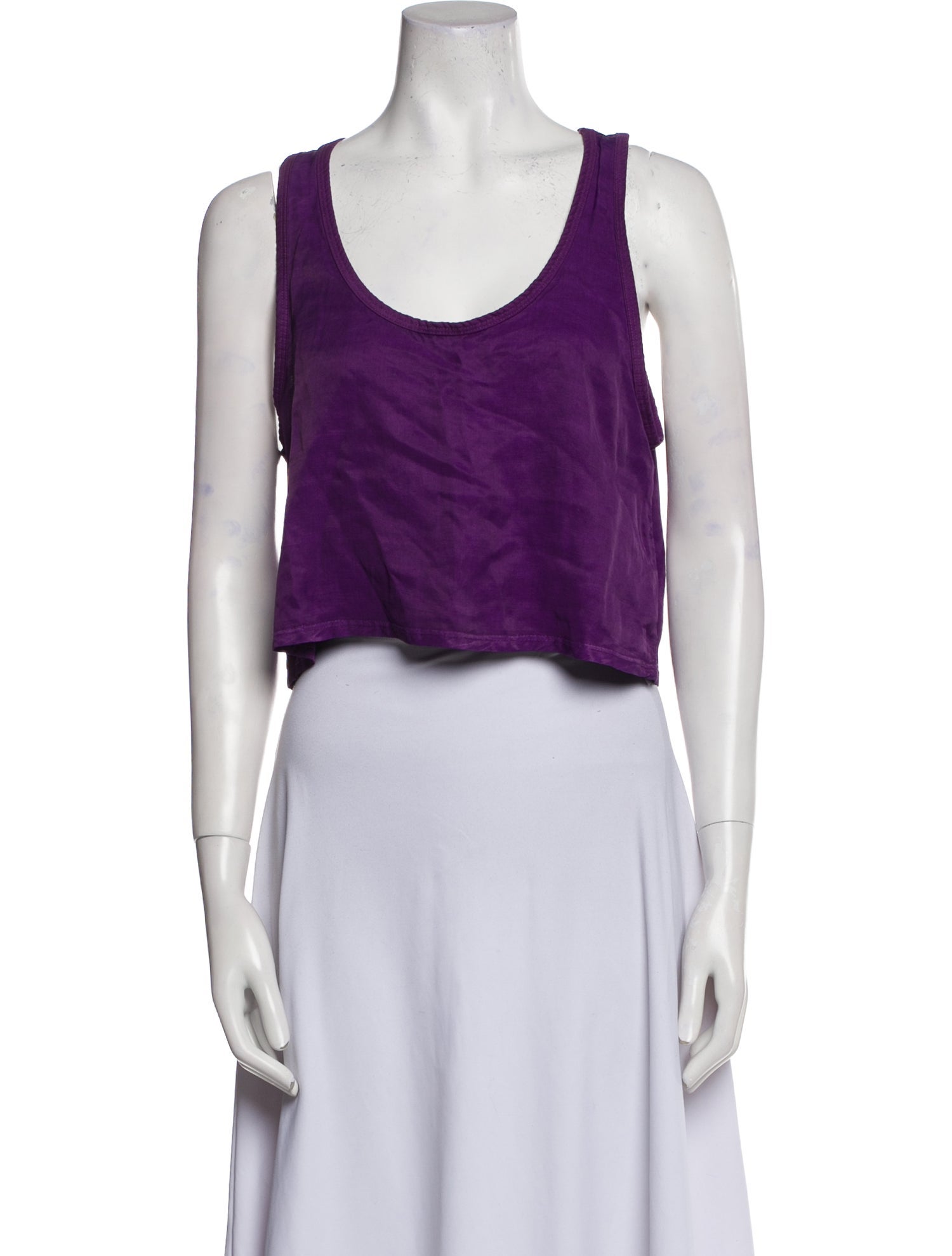 Les Tien Scoop Neck Sleeveless Crop Top