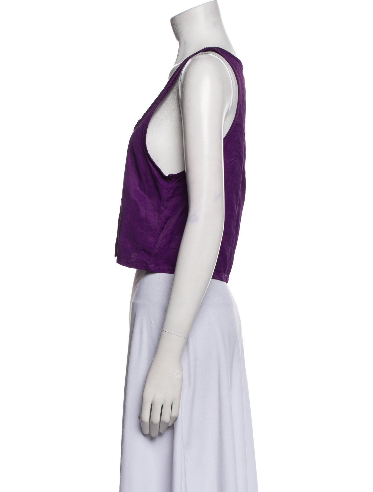 Les Tien Scoop Neck Sleeveless Crop Top