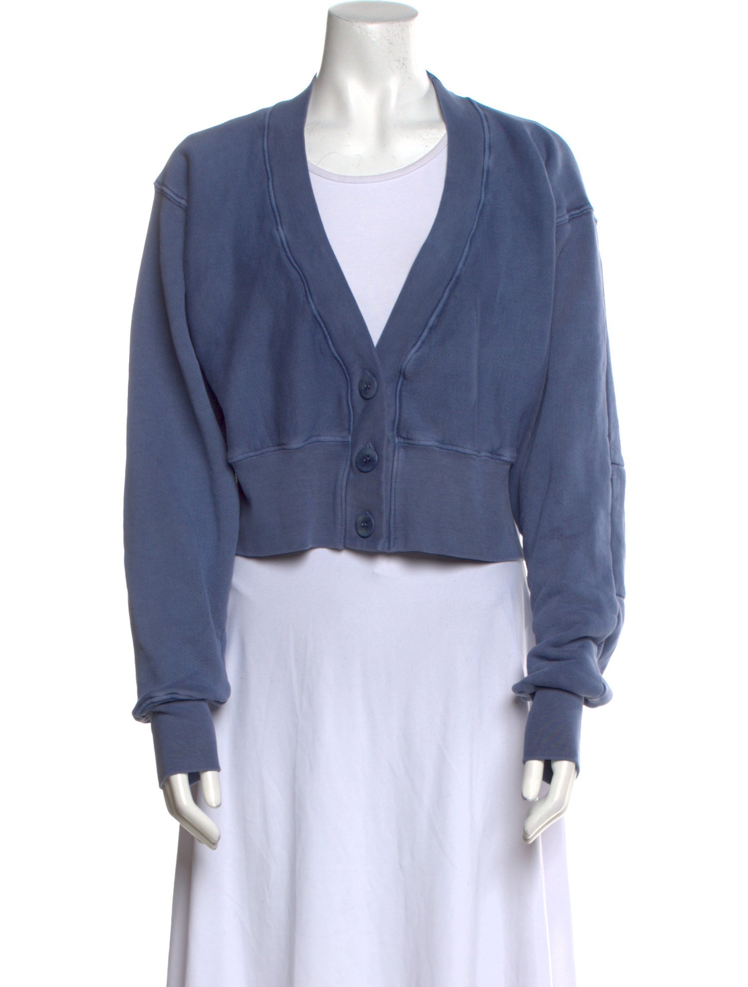 Les Tien V-Neck Long Sleeve Crop Top