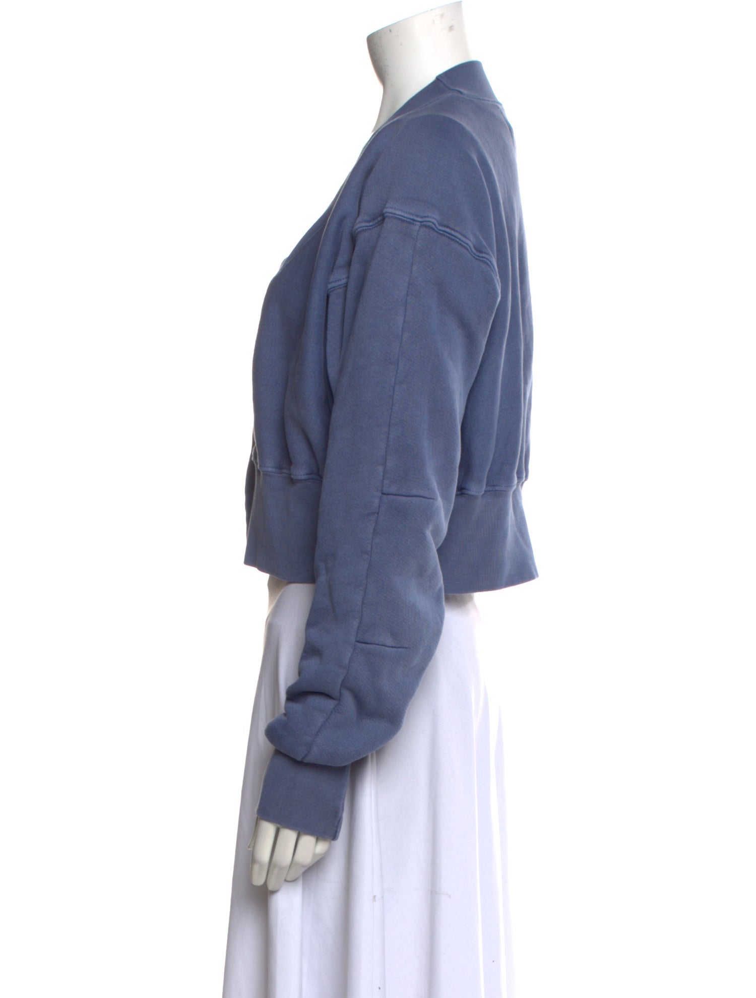 Les Tien V-Neck Long Sleeve Crop Top