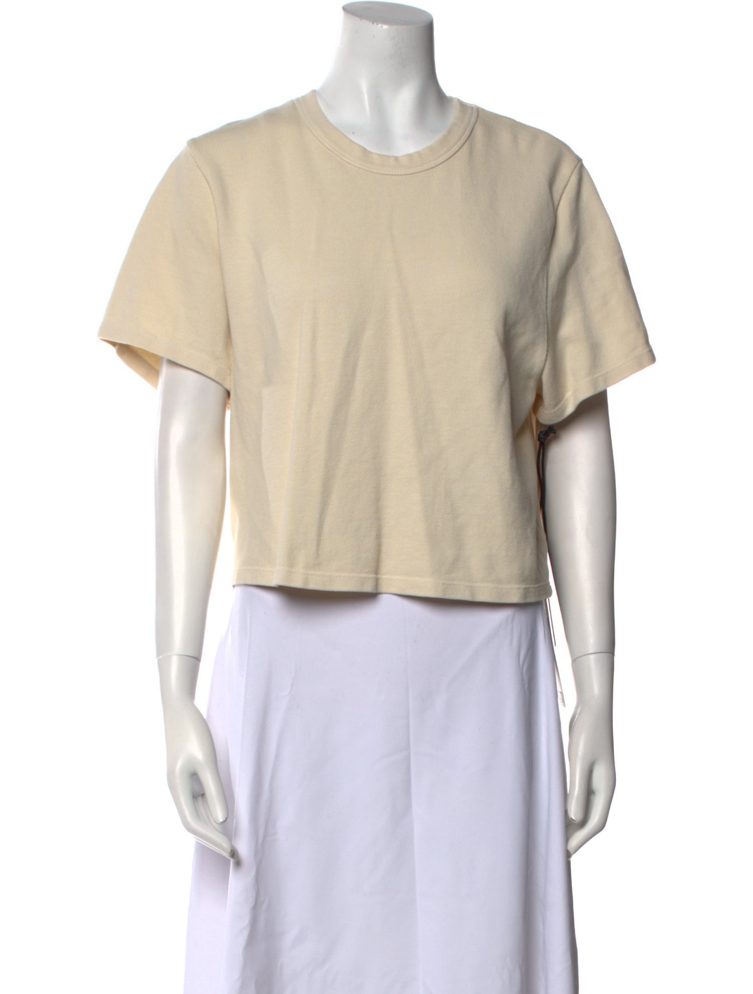 Les Tien Crew Neck Short Sleeve Crop Top