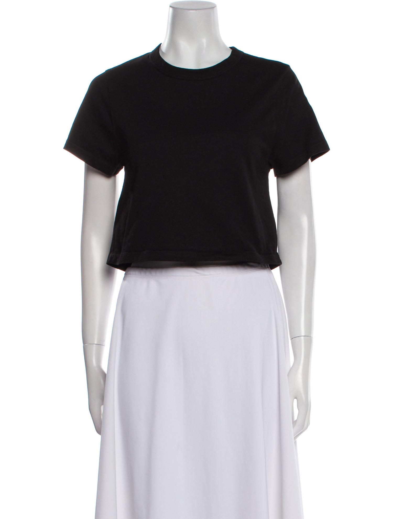 Les Tien Crew Neck Short Sleeve Crop Top