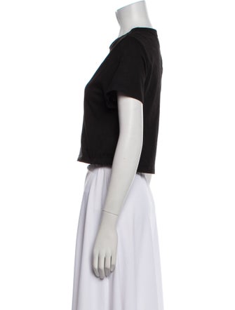 Les Tien Crew Neck Short Sleeve Crop Top