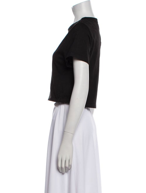 Les Tien Crew Neck Short Sleeve Crop Top